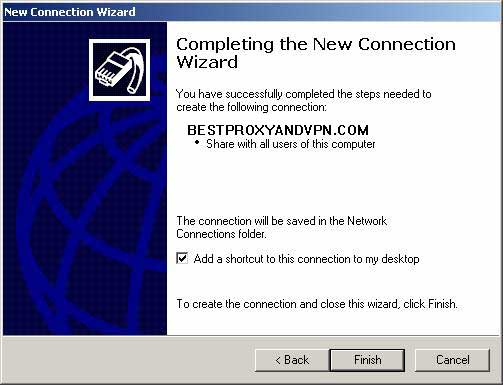 You are just about done, the rest of the screens just verify your connection, click Next.